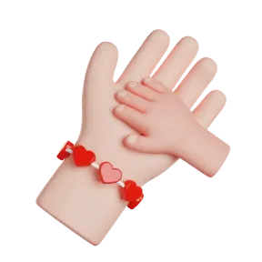 Зображено  долоню, котра тримає руку.